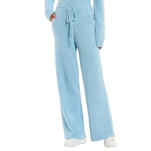 Chelsea & Violet High Rise Wide Leg Eyelash Pants Color Slate Blue